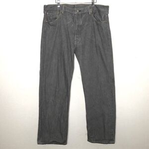 Levi's Mens 501 Jeans Size 42 x 32 Straight Leg Gray Denim 100% Cotton